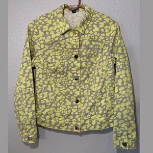 CYNTHIA ROWLEY LEOPARD PRINT BLAZER SIZE M